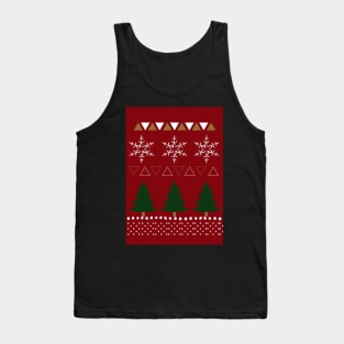 Mulled wine red geometric christmas - Novelty Tank Top